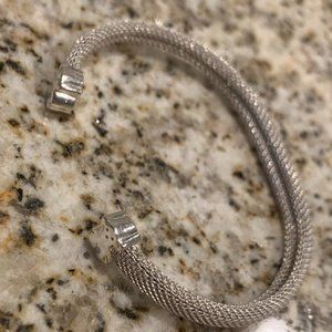 TOUS Mesh Silver Bangle Bear motif